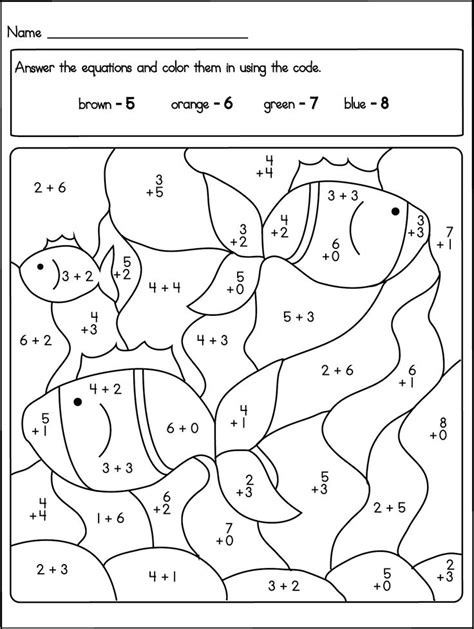 Color by Number: Addition Facts