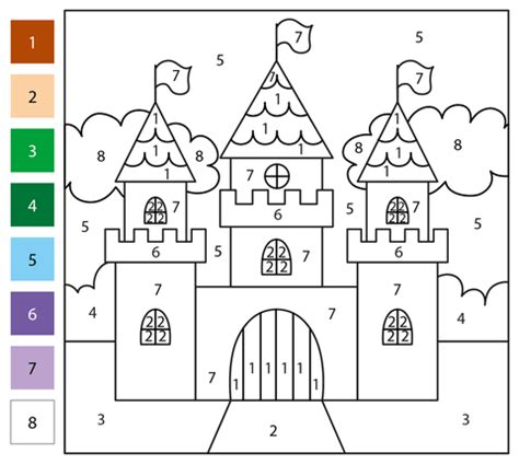 Color by Number Castle