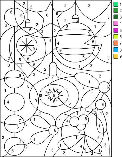 Color by Number Christmas Pages Image 1