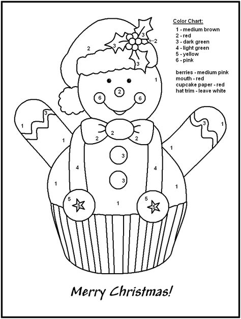 Color by Number Christmas Pages Image 2