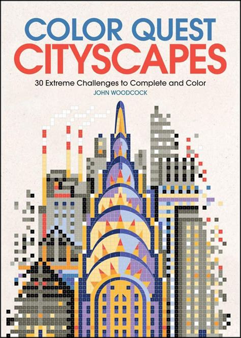 Cityscapes color by number printables