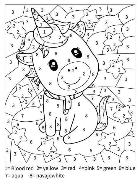 Color by Number Coloring Pages