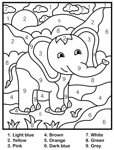 Color by Number Coloring Pages PDF