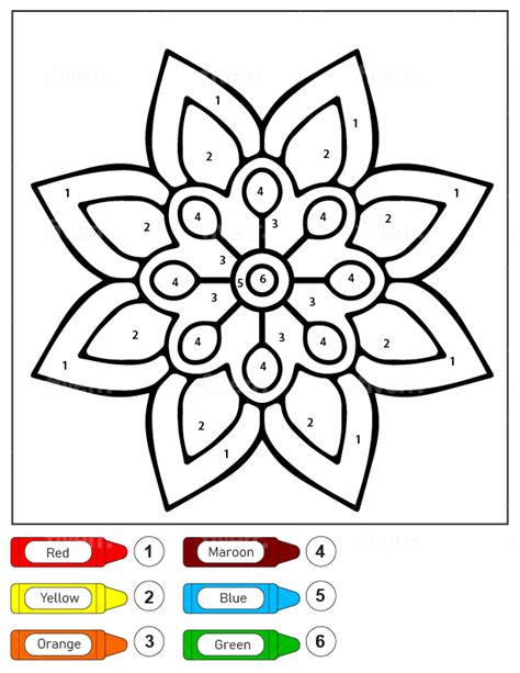 Floral patterns color by number printables