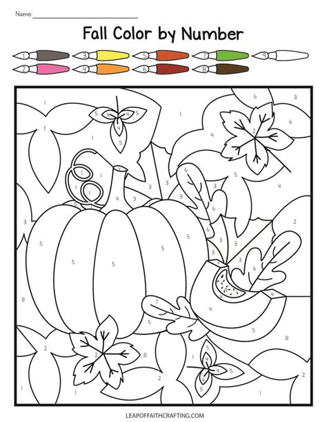 Color by Number Printables for Adults