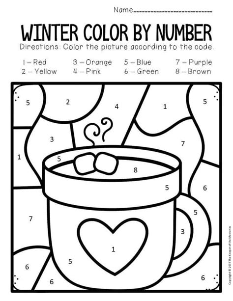 Color by Number Winter