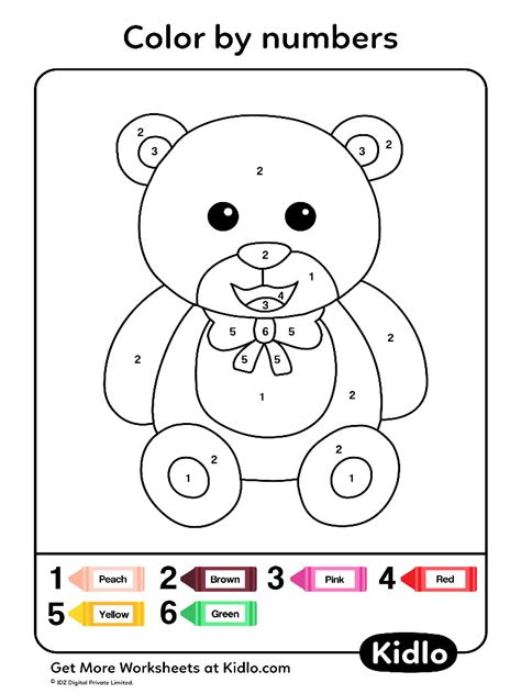 Color-by-number worksheets