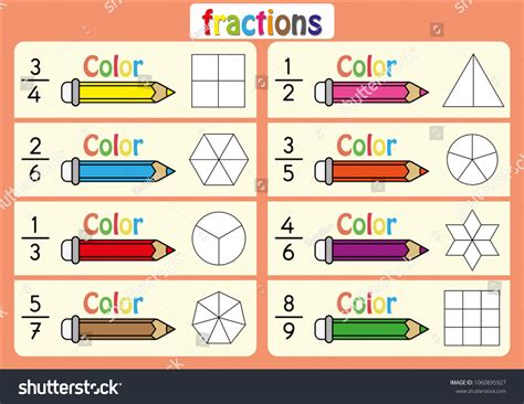 Color by Shape: Fractions