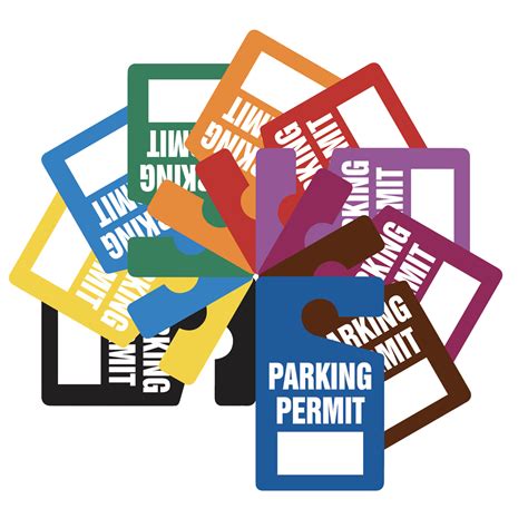 Color-Coded Parking Permit Hang Tag Template