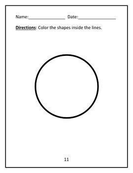 Color Inside The Lines Worksheet for Kindergarteners