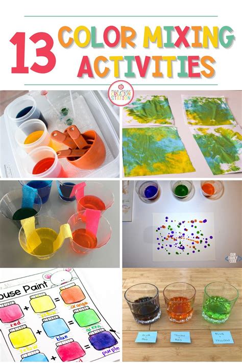 Color mixing activities for art students