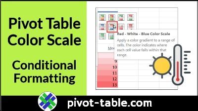 Using Color Scales to Format Pivot Tables