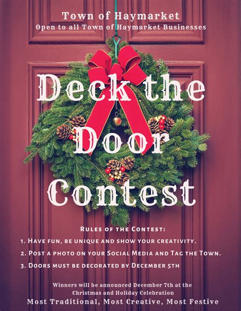 Color Scheme Door Decorating Contest Flyer Template