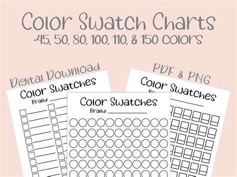 Color Swatch Chart Template 1