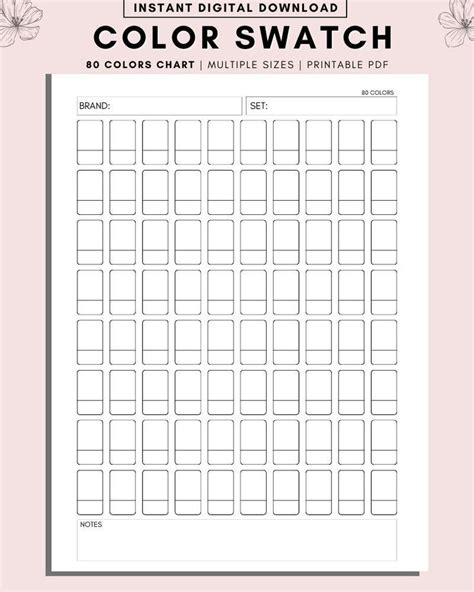 Color Swatch Chart Template 8