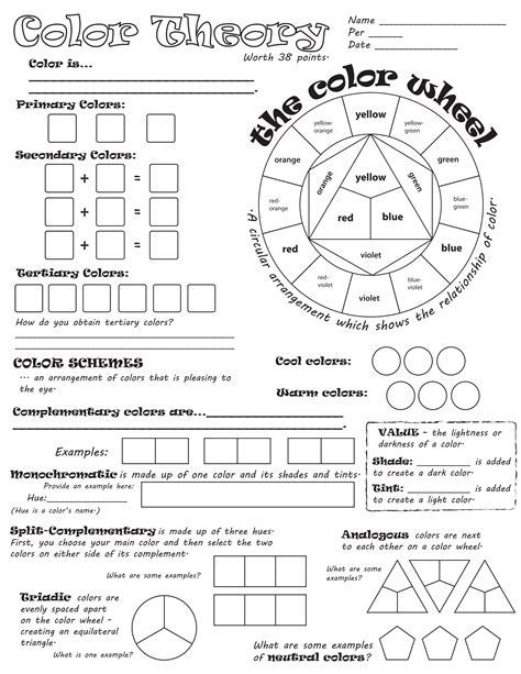 Color theory activities for art students