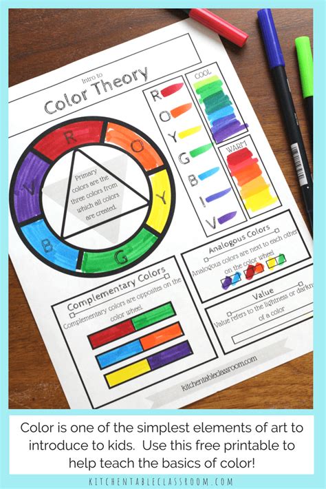 Color theory lesson plans for art students