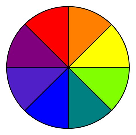 A colorful illustration of the color wheel