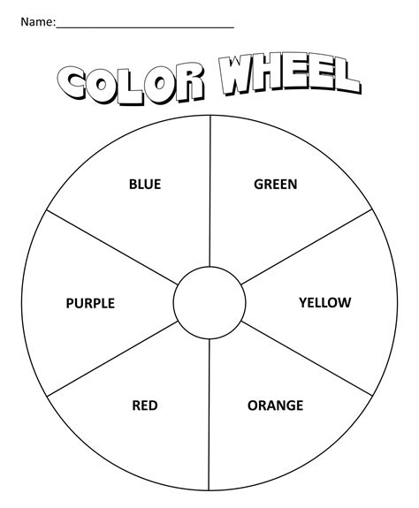 Color wheel activities for art students