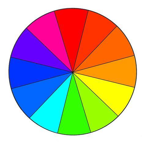 A color wheel template with different textures