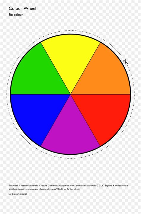 A color wheel template with different shapes