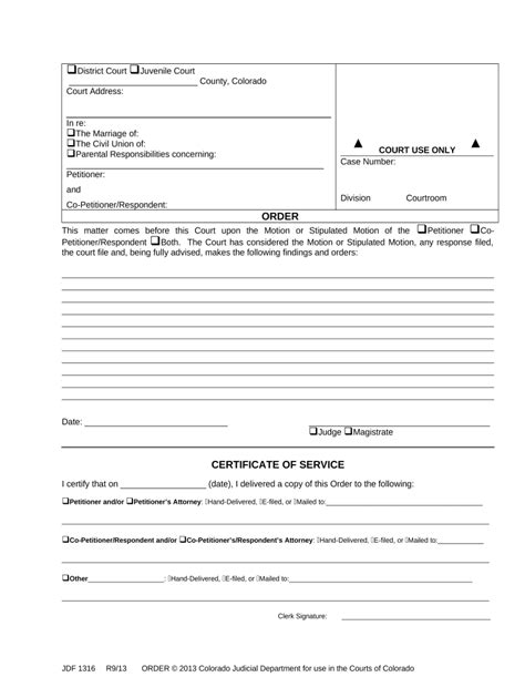 Colorado Divorce Forms PDF