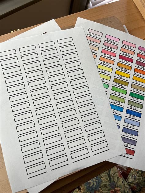 Colored Pencil Swatch Template 1