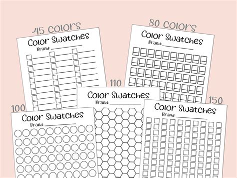 Colored Pencil Swatch Template 10