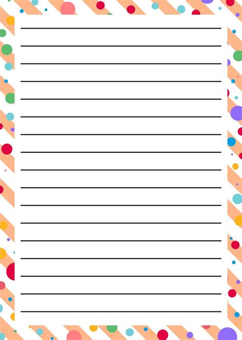 A colorful 5-lined paper