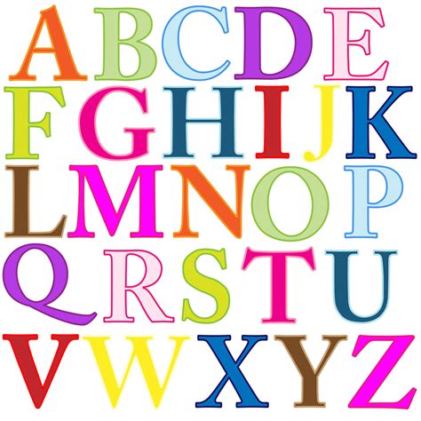 Colorful Alphabet Letters Educational Settings