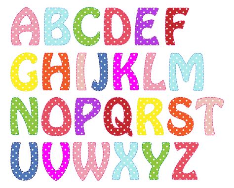 Colorful Alphabet Letters Printable Free