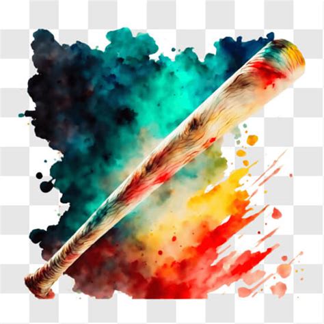 Colorful Baseball Bat Template