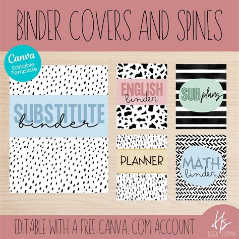 Colorful binder covers