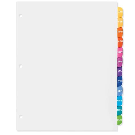 Colorful Binder Tabs