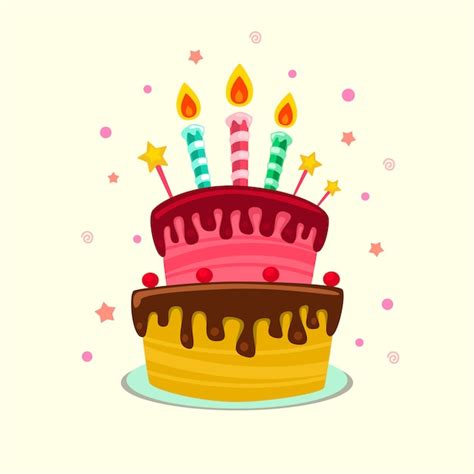 Colorful Birthday Cake Template