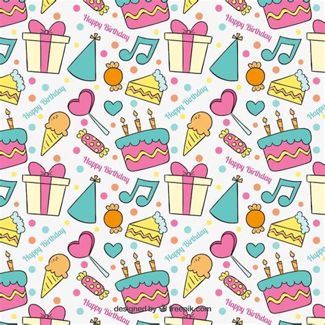 Colorful Birthday Template with Patterns