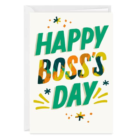 Colorful Boss's Day Card