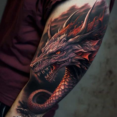 Colorful Dragon Tattoo Designs