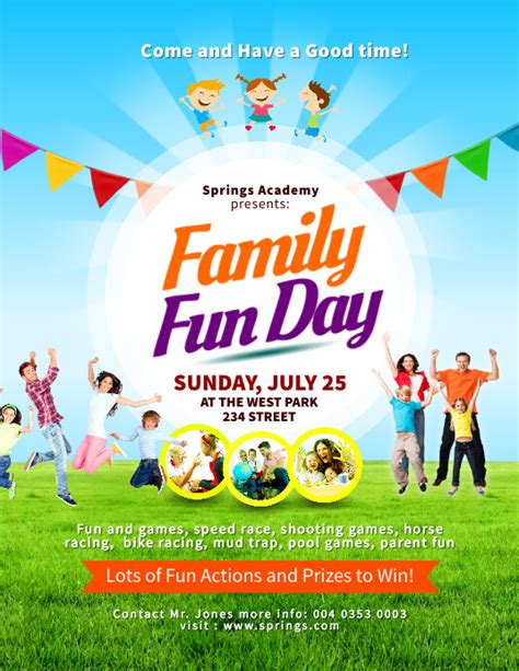 Colorful Family Fun Day Flyer