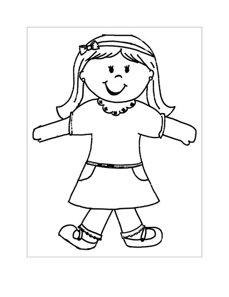 Colorful Flat Stanley Template