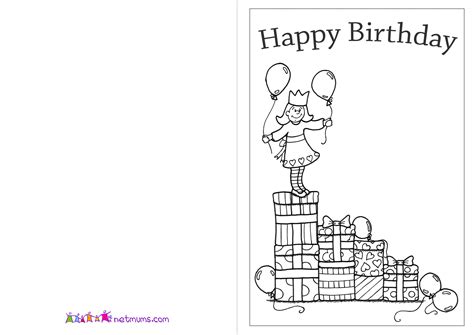 Colorful Foldable Birthday Cards for Mom Printable