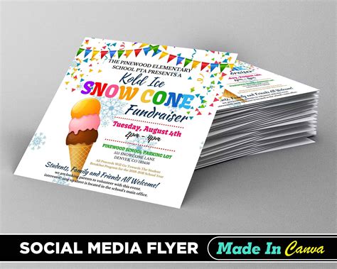 Colorful and Fun Snow Cone Flyer Template Designs