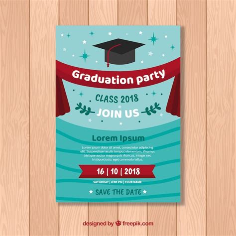 Colorful Graduation Invitation Templates