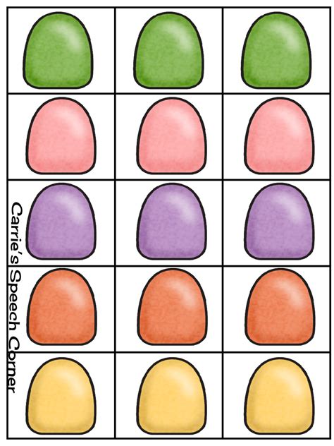 Colorful gumdrop template