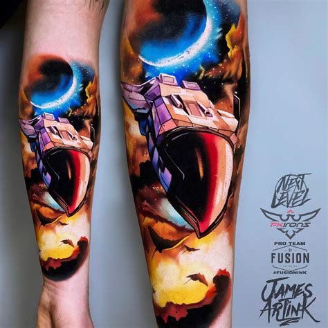 Colorful Half Forearm Tattoos