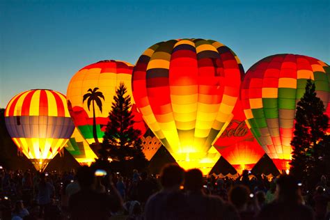 Colorful hot air balloons