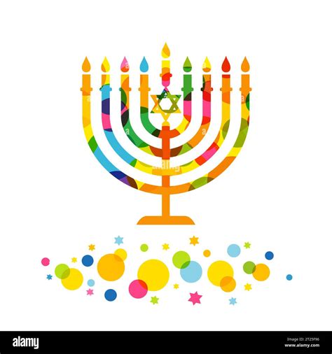 Colorful Menorah Dreidel