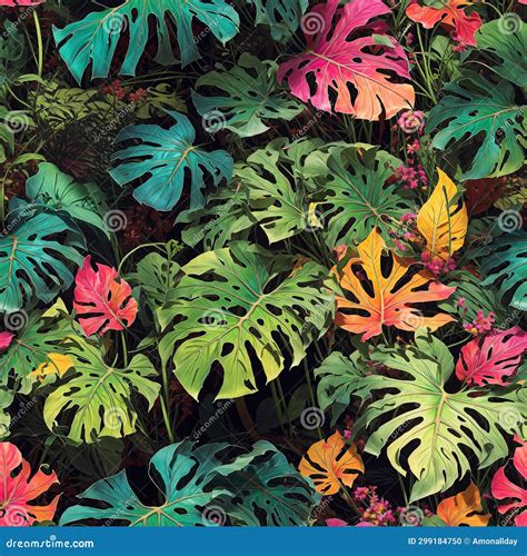 Colorful Monstera Leaf Outlines for Artistic and Decorative Projects