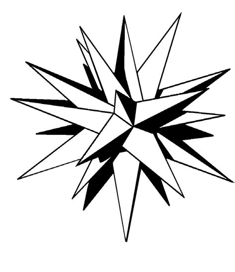 Colorful Moravian star template