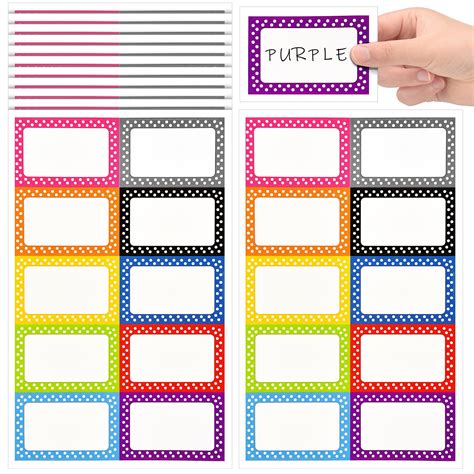 A colorful name tag template